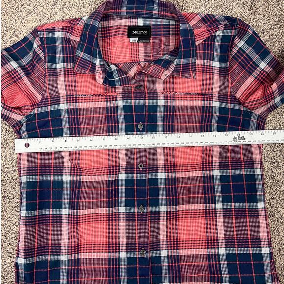Marmot Women's L Outdoors Western Grunge Gorpcore Plaid Hiking Button-Up Shirt - Picture 9 of 11
